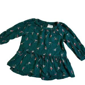 Old Navy Ballerina Top sz 5T Green Long sleeve skirted top